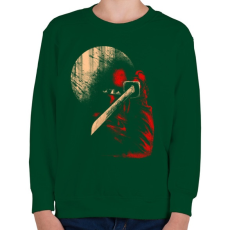 PRINTFASHION Éjféli nindzsa - Gyerek pulóver - Sötétzöld
