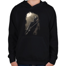 PRINTFASHION Éjféli rock - Gyerek kapucnis pulóver - Fekete