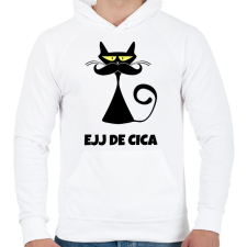 PRINTFASHION EJJ DE CICA - Férfi kapucnis pulóver - Fehér férfi pulóver, kardigán