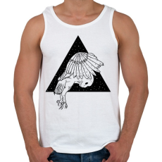 PRINTFASHION Éjjeli bagoly - Férfi atléta - Fehér