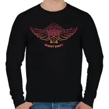 PRINTFASHION Éjjeli bagoly - Férfi pulóver - Fekete férfi pulóver, kardigán
