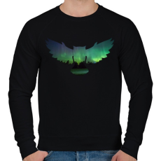 PRINTFASHION Éjjeli bagoly - Férfi pulóver - Fekete