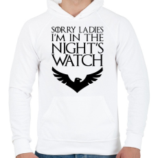 PRINTFASHION Éjjeli őrség - Férfi kapucnis pulóver - Fehér