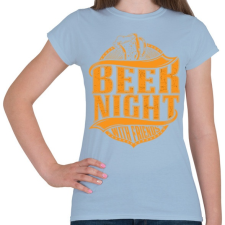 PRINTFASHION Éjszakai sörözés - Női póló - Világoskék női póló