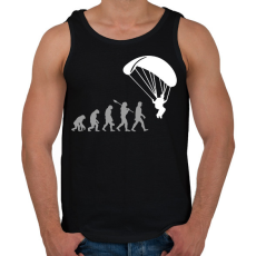 PRINTFASHION Ejtőernyős evolúció - Férfi atléta - Fekete