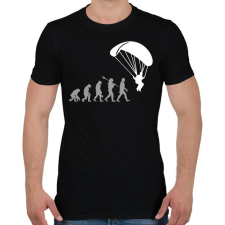 PRINTFASHION Ejtőernyős evolúció - Férfi póló - Fekete férfi póló