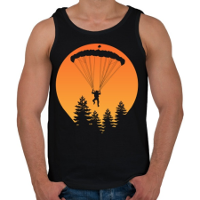 PRINTFASHION ejtőernyős  - Férfi atléta - Fekete atléta, trikó