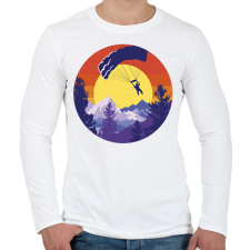 PRINTFASHION Ejtőernyős - Férfi hosszú ujjú póló - Fehér férfi póló