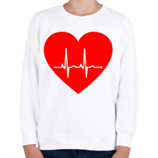 PRINTFASHION Ekg - Gyerek pulóver - Fehér