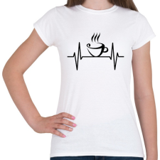 PRINTFASHION Ekg kávé - Női póló - Fehér női póló