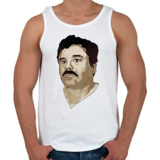 PRINTFASHION El Chapo - Férfi atléta - Fehér atléta, trikó