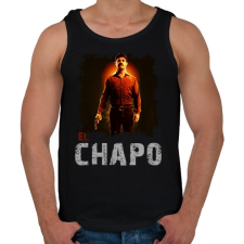 PRINTFASHION el chapo - Férfi atléta - Fekete atléta, trikó