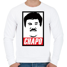 PRINTFASHION El Chapo - Férfi pulóver - Fehér
