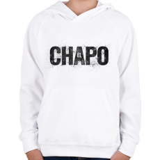 PRINTFASHION El Chapo - Gyerek kapucnis pulóver - Fehér