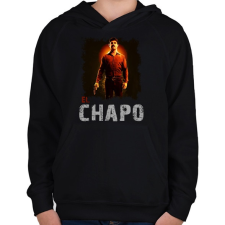PRINTFASHION el chapo - Gyerek kapucnis pulóver - Fekete gyerek pulóver, kardigán