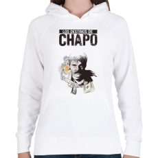 PRINTFASHION El Chapo - Női kapucnis pulóver - Fehér