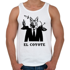 PRINTFASHION el coyote - Férfi atléta - Fehér
