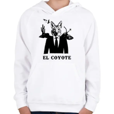 PRINTFASHION el coyote - Gyerek kapucnis pulóver - Fehér gyerek pulóver, kardigán