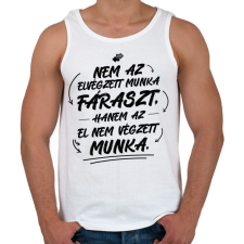 PRINTFASHION El nem végzett munka - Férfi atléta - Fehér atléta, trikó