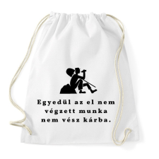 PRINTFASHION el nem végzett munka - Sportzsák, Tornazsák - Fehér tornazsák