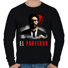 PRINTFASHION EL PROFESOR - Férfi pulóver - Fekete