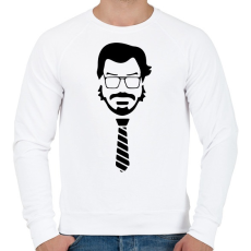 PRINTFASHION El Professor / Lacasa de Papel - Férfi pulóver - Fehér