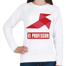 PRINTFASHION El Professor - Női pulóver - Fehér női pulóver, kardigán