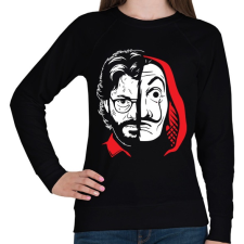 PRINTFASHION El Professor - Női pulóver - Fekete női pulóver, kardigán