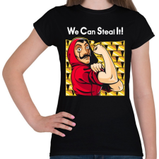 PRINTFASHION El tudjuk lopni! - Női póló - Fekete női póló