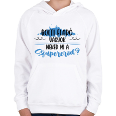 PRINTFASHION Eladó - Szupererő - Gyerek kapucnis pulóver - Fehér