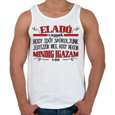 PRINTFASHION Eladó vagyok - Igazam van - Férfi atléta - Fehér