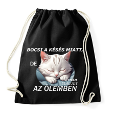 PRINTFASHION elaludt az ölemben - Sportzsák, Tornazsák - Fekete tornazsák