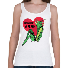 PRINTFASHION Elcsavartad a fejem - Női atléta - Fehér női trikó