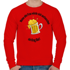 PRINTFASHION elcserélném2 - Férfi pulóver - Piros