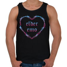 PRINTFASHION Elder emo - Férfi atléta - Fekete atléta, trikó