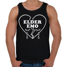PRINTFASHION Elder emo heart - Férfi atléta - Fekete atléta, trikó