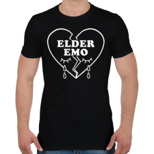 PRINTFASHION Elder emo heart - Férfi póló - Fekete férfi póló