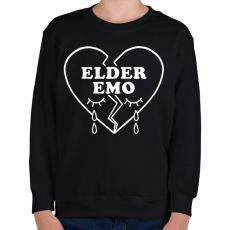 PRINTFASHION Elder emo heart - Gyerek pulóver - Fekete