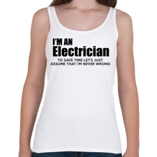 PRINTFASHION ELECTRICIAN - Női atléta - Fehér női trikó