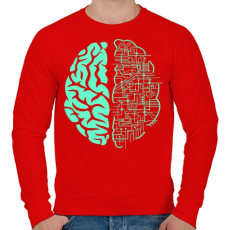 PRINTFASHION Electroagy - Férfi pulóver - Piros