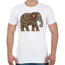 PRINTFASHION Elefánt gond art stílusban - Férfi póló - Fehér férfi póló