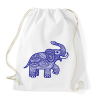PRINTFASHION Elefánt - kék - Sportzsák, Tornazsák - Fehér