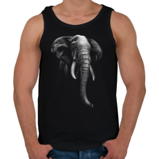 PRINTFASHION Elefánt portré - Férfi atléta - Fekete