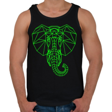 PRINTFASHION Elefánt vektor - Férfi atléta - Fekete atléta, trikó