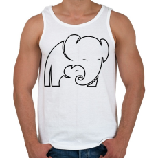 PRINTFASHION Elefántok - Férfi atléta - Fehér