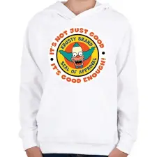 PRINTFASHION Elég jóó! - Gyerek kapucnis pulóver - Fehér gyerek pulóver, kardigán