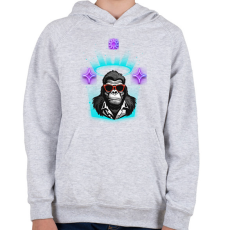 PRINTFASHION Elegancia - Gyerek kapucnis pulóver - Sport szürke