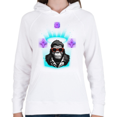 PRINTFASHION Elegancia - Női kapucnis pulóver - Fehér