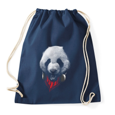 PRINTFASHION Elegáns panda  - Sportzsák, Tornazsák - Sötétkék tornazsák