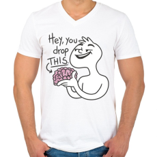 PRINTFASHION Elejtetted az agyad? - Férfi V-nyakú póló - Fehér
